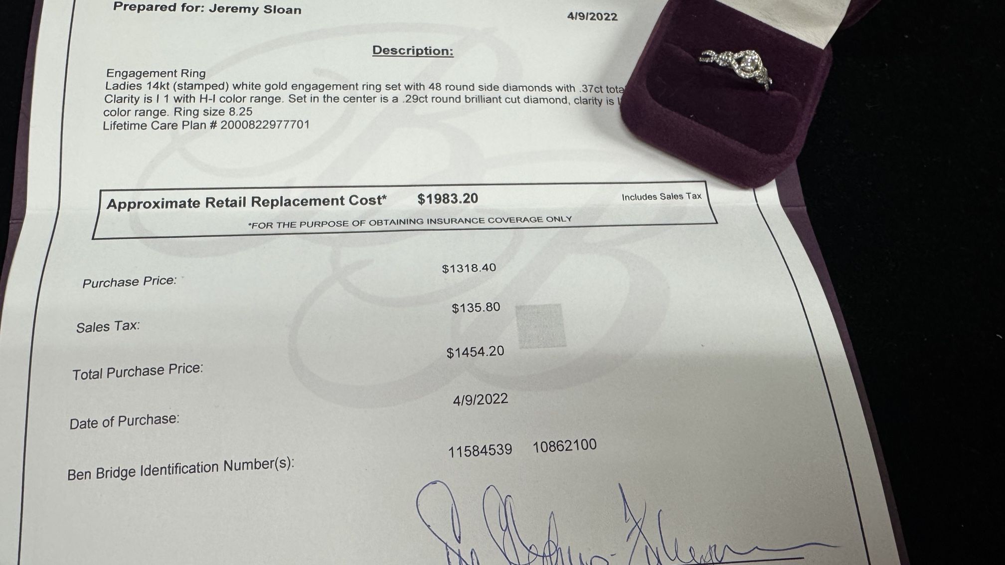 Woman’s 14k diamond ring size 8 over half a carat tdw w certificate no trades pick up in Tacoma  $789