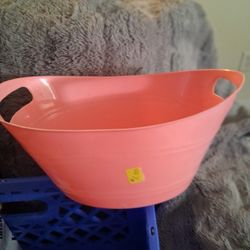 Pink Plastic Bin