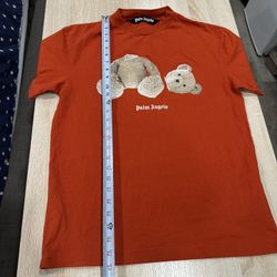 PALM ANGELS BEAR T-SHIRT 'BRICK RED'. Size-S.