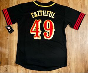 49ers Black Rivalries button up jersey Faithful small medium large 2X 3X