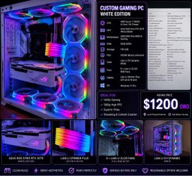 RTX 3070 | Ryzen 7 5800X | Lian Li O11 Dynamic. WHITE RGB GAMING PC