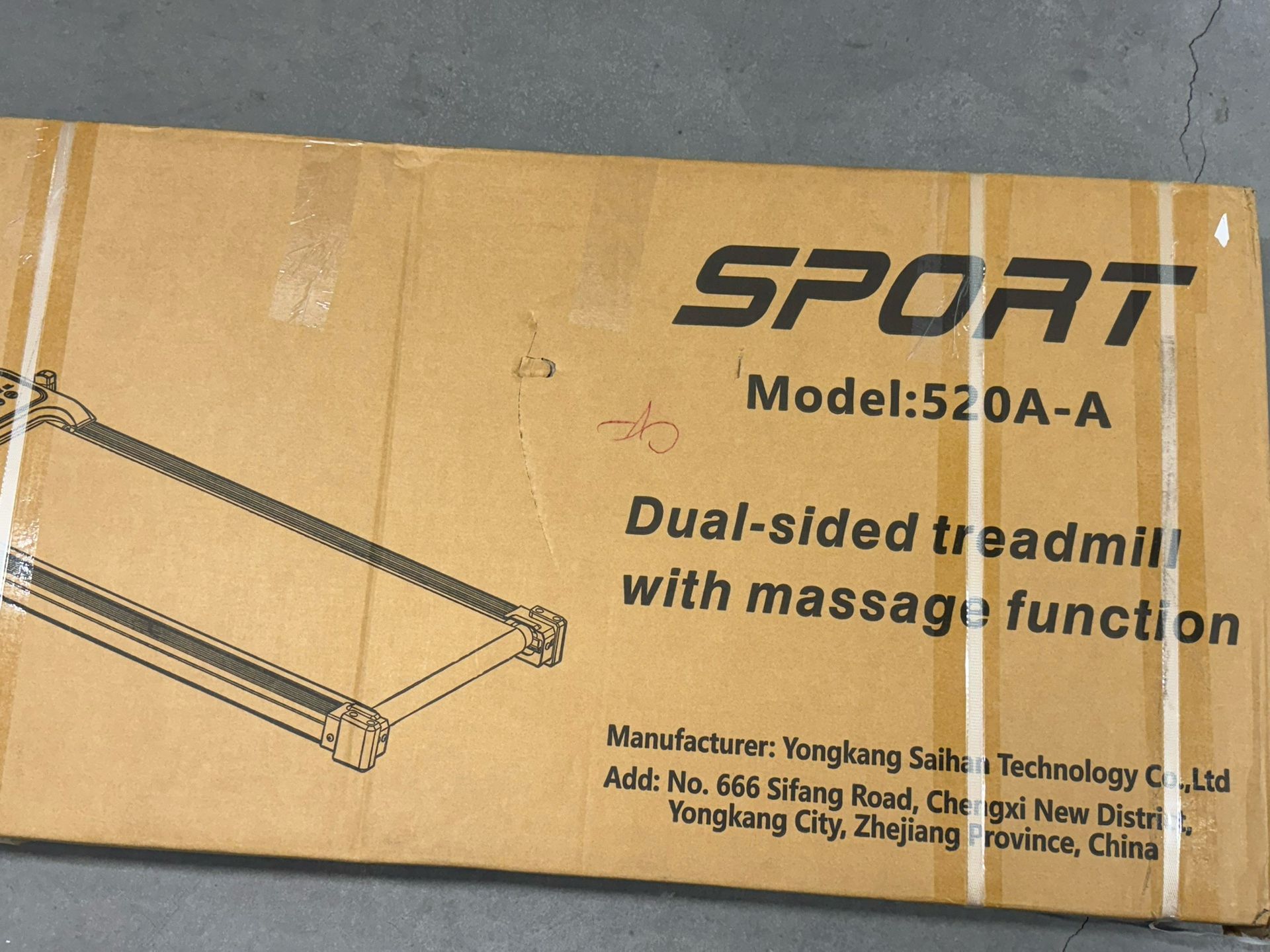 Dual Sided Pad Treadmill With Massage Function.