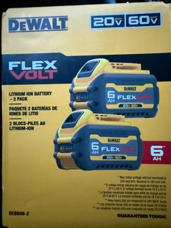 Dewalt 2 pack 6AH Flex Volt Battery