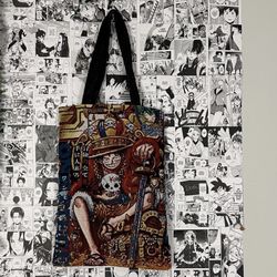 One Piece Pirate King Luffy Anime Tapestry Tote Bag