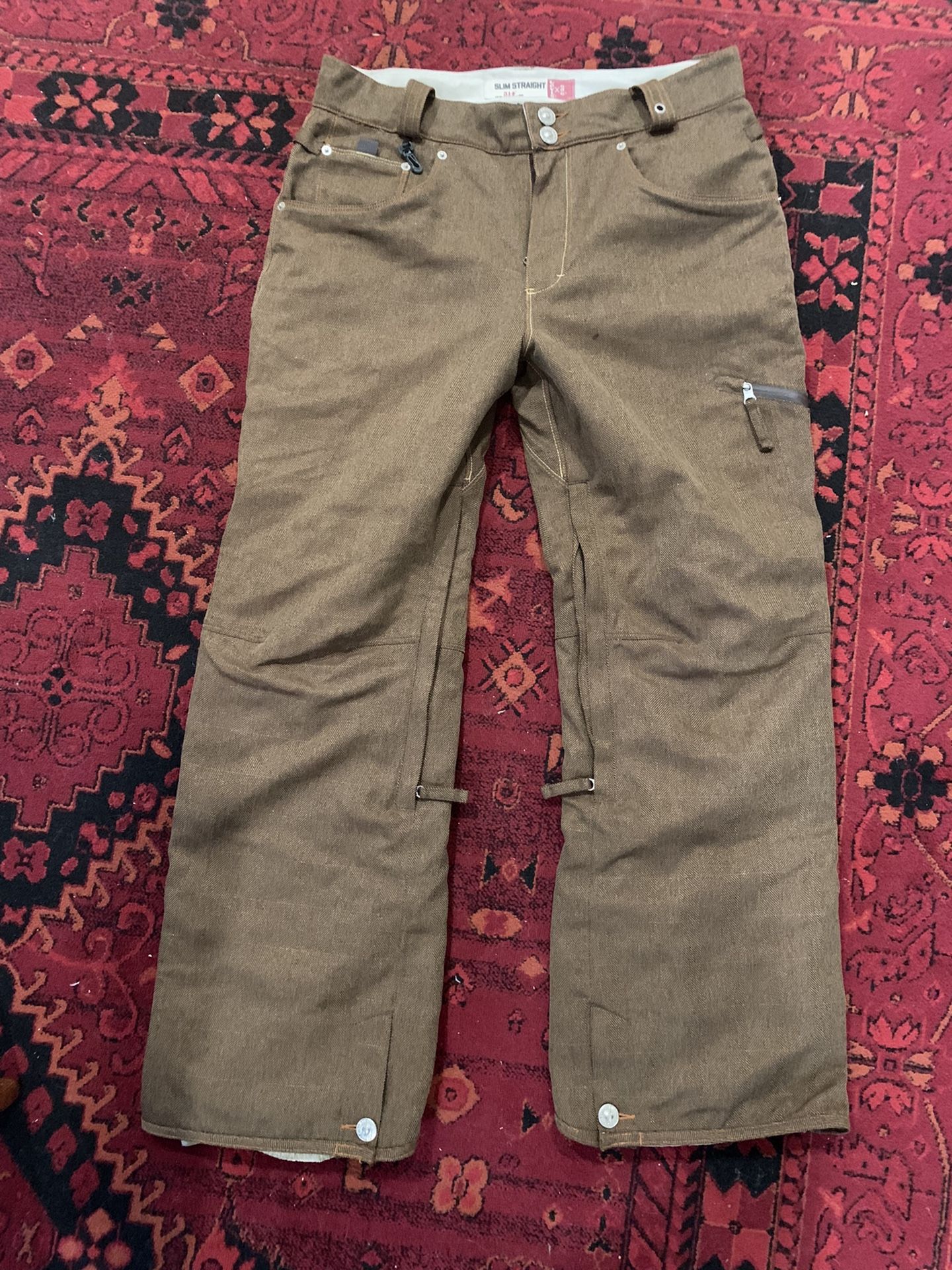 LEVIS X 686 LIMITED EDITION BROWN SNOWBOARD PANTS BOA COMPATIBLE- 34x31