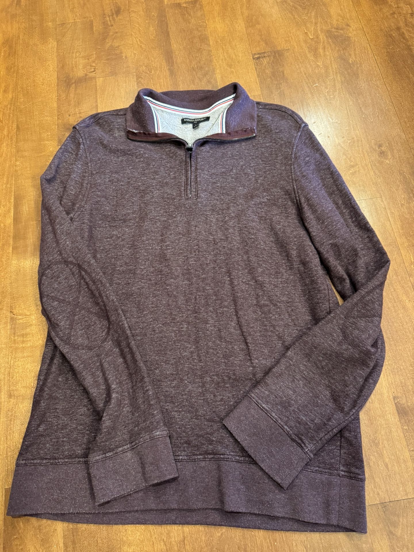 Men’s Banana Republic Elbow, Patch Quarter Of Sweatshirt, Shipping Available