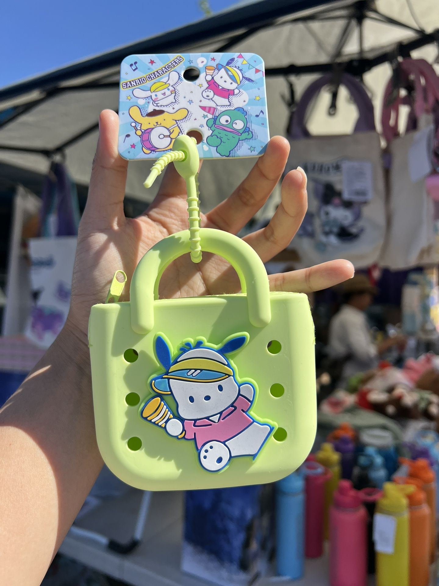 Sanrio Pochacco Silicone Mini Bag | Rotating Design Keychain