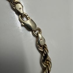 7mm 14kt 26in dc rope chain
