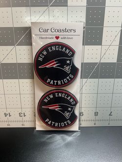 New England Patriots Car Coasters Set of 2
