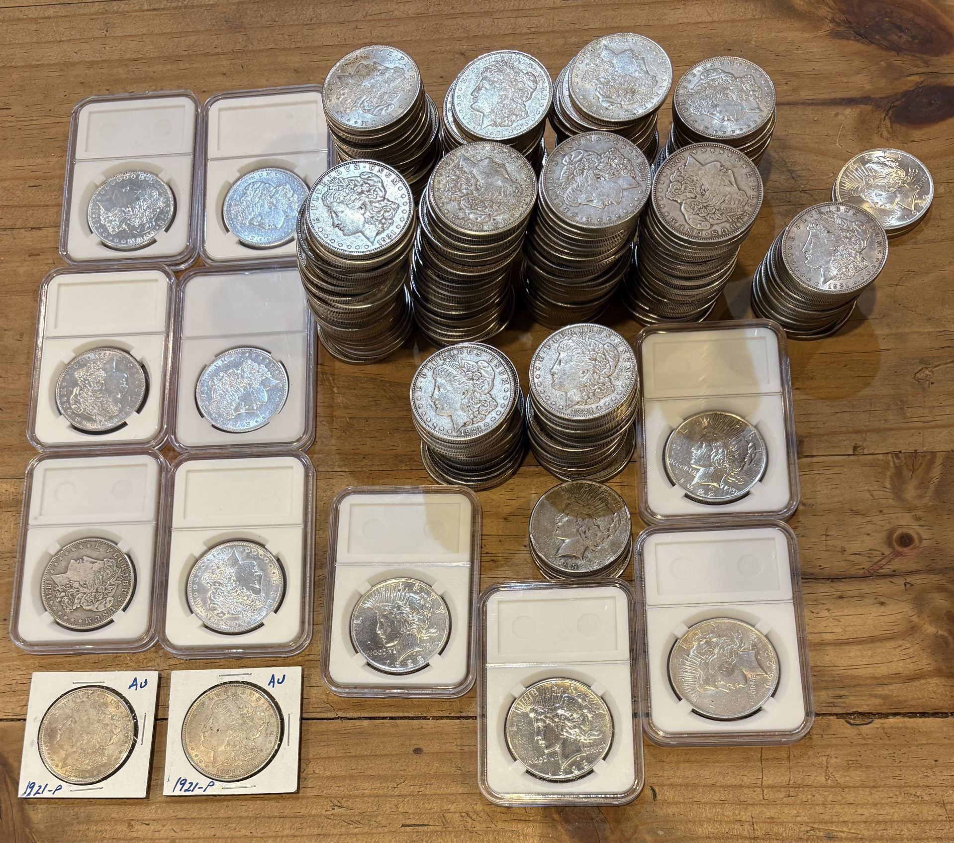 Silver Dollars Morgan And Peace