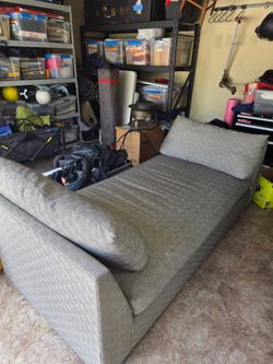 Marcel Grey Fabric Chaise Lounge Daybed