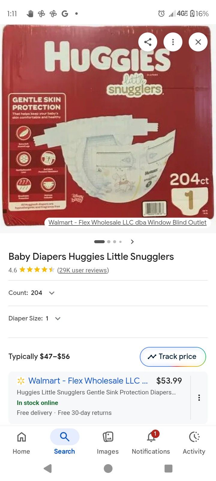 Box Of Huggies Never Opened Size 1