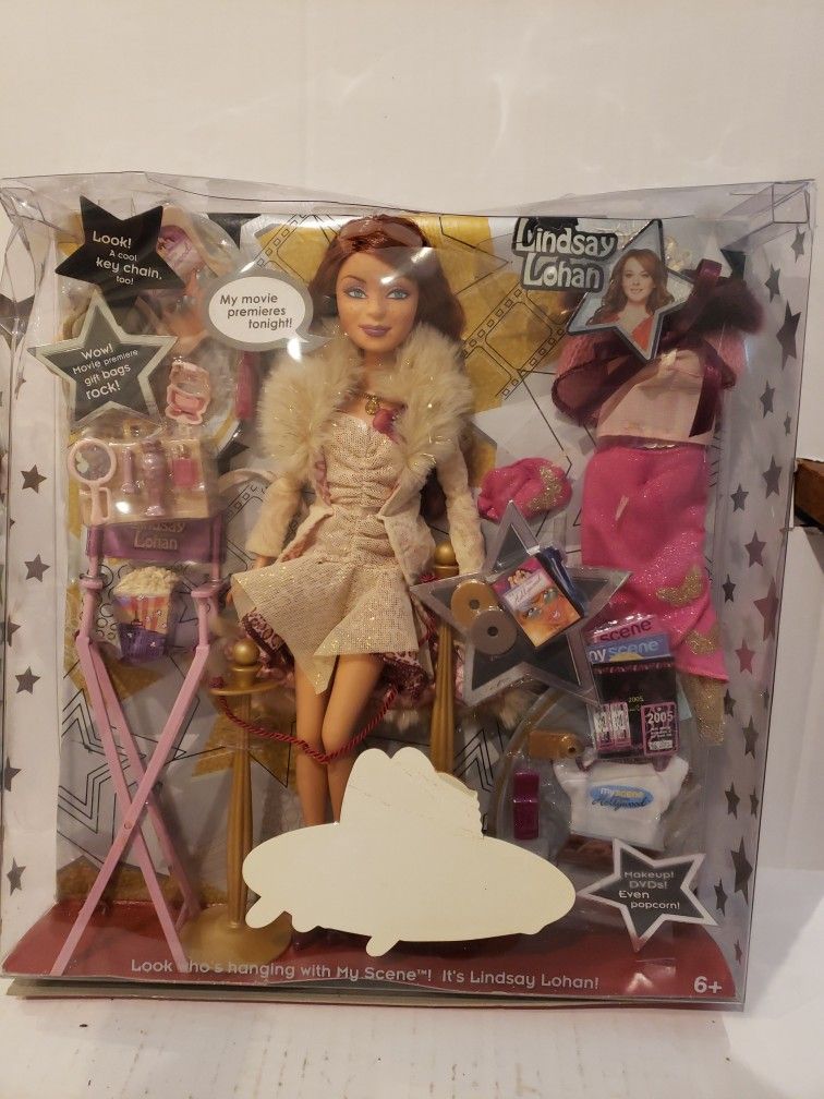 My Scene Goes Hollywood Linsey Lohan Doll Rare 2005! New in Damaged Box Z2