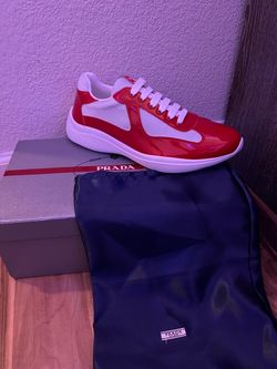 Prada America's Cup Sneakers Red White