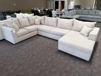 Large comfy Cream sectional