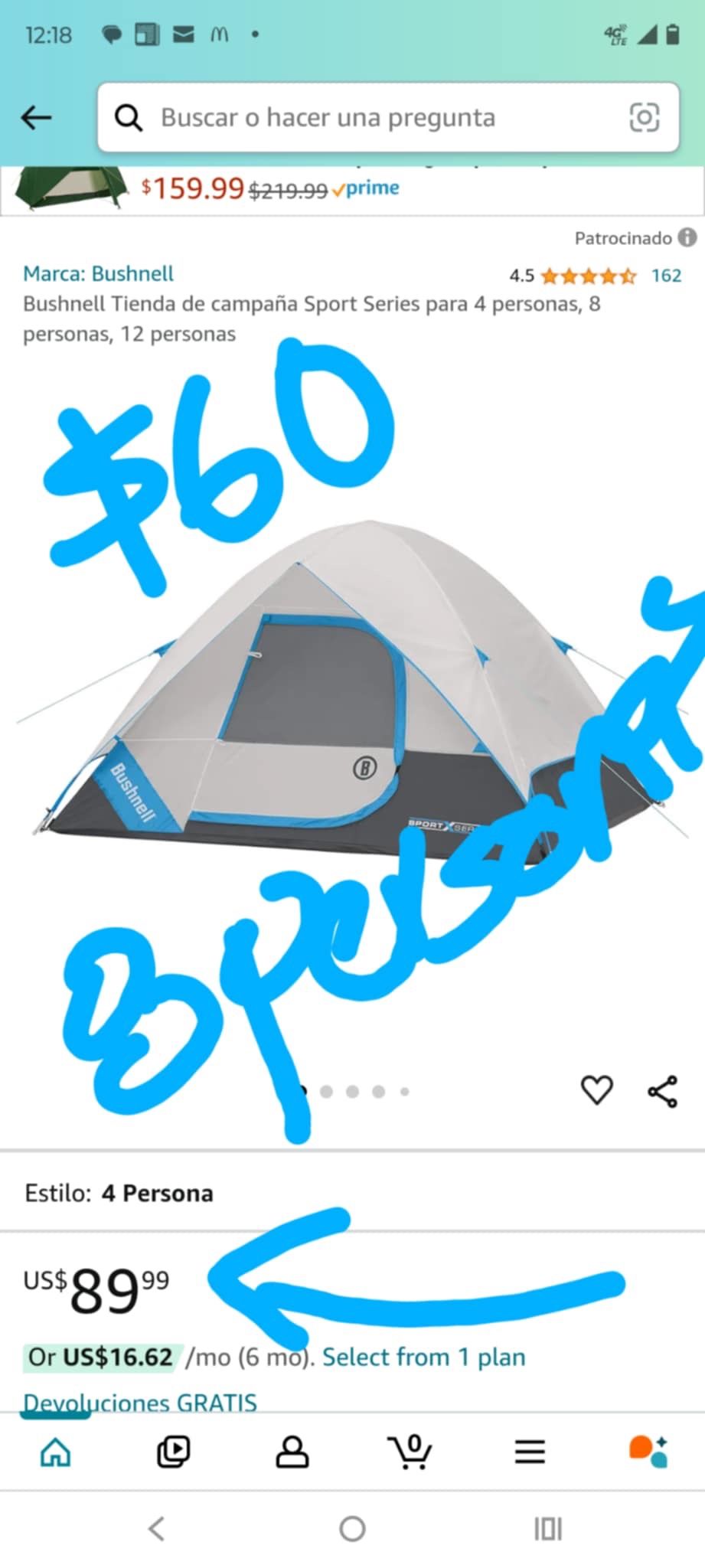 Nueva Para 8 Personas $60