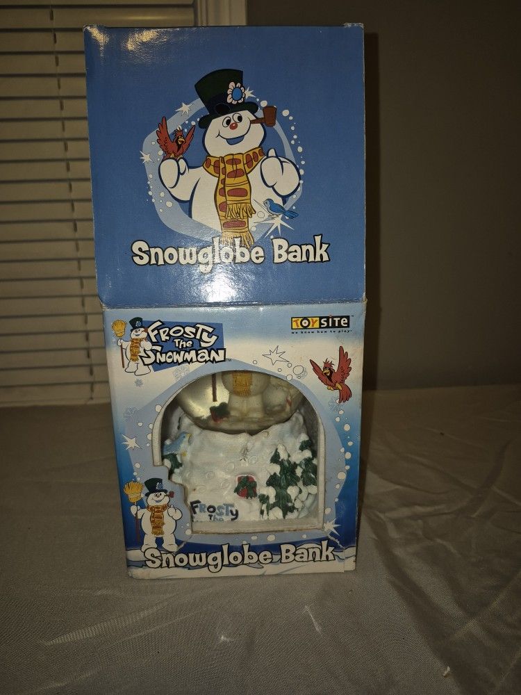 Vintage Frosty the Snowman Snowglobe and Bank