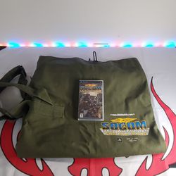 SOCOM FIRETEAM BRAVO 2 PSP Game And RARE SOCOM FIRETEAM BRAVO Military Style Duffle Promo Bag