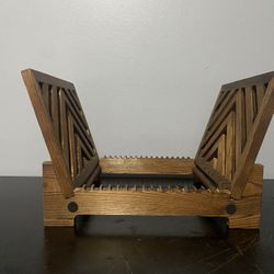 MyGift 15 inch Vintage Style Wood Tabletop Vinyl Record Holder, Dark Brown