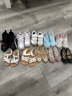 Size 8C  Vans/ jelly sandals/ballet flats/ TODDLER JORDAN 1 MID SE… Adidas size 7