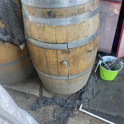 Wine Barrel Turned Storage