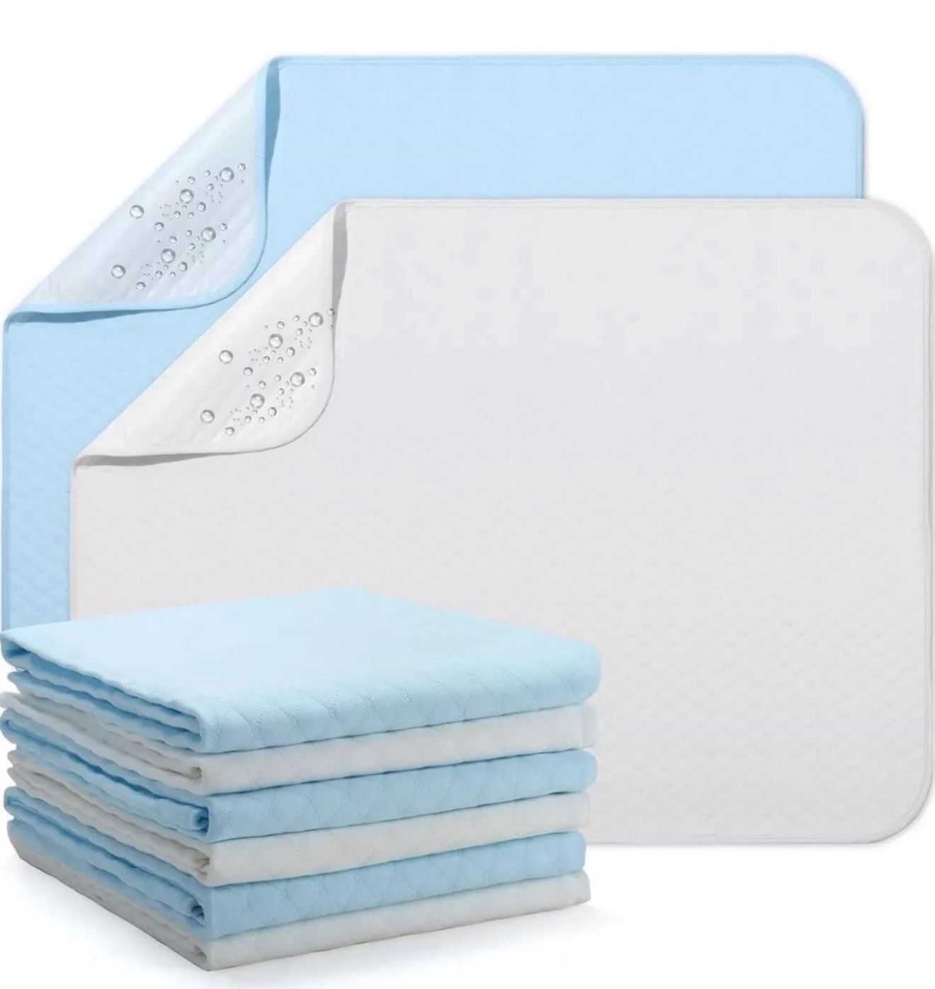 8 Pack Washable Pee Pads for Dogs 24 x 28 Inch Reusable Bed Pads