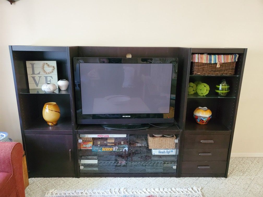 Entertainment Center TV Media Console Cabinet