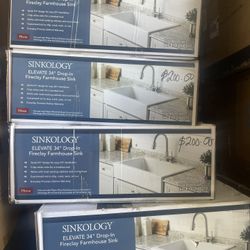  SINKOLOGY Josephine 34 in. 3-Hole Quick-Fit Farmhouse Apron Front Drop-in Single Bowl Crisp White Fireclay Kitchen Sink 3.6k