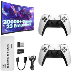 2026 Retro Gaming Console,Game Stick with 20,000+ Games,4K HDMI TV Console, 23 Emulators,Video Gaming Stick HDMI Output with Dual 2.4G Controllers