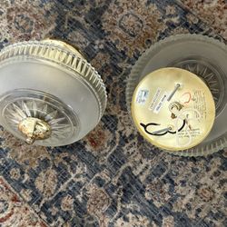 Pair of Vintage Flush Mount Lights