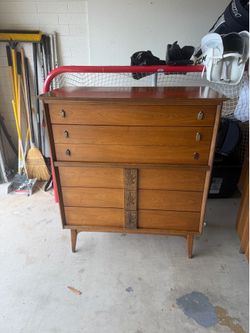 MCM 1960’s Bassett Highboy Tall Dresser