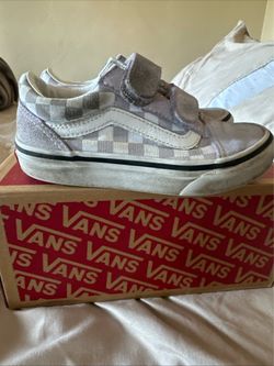 VANS Old Skool Sneaker CHECKERBOARD LILAC MIST Size 11.5 M Toddlers Shoes