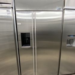Side By Side GE Monogram Built In 42 Inch Refrigerator 