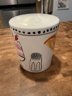 Kate Spade Cookie Jar -White