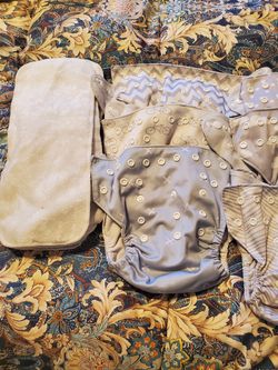 Cloth diapers with inserts