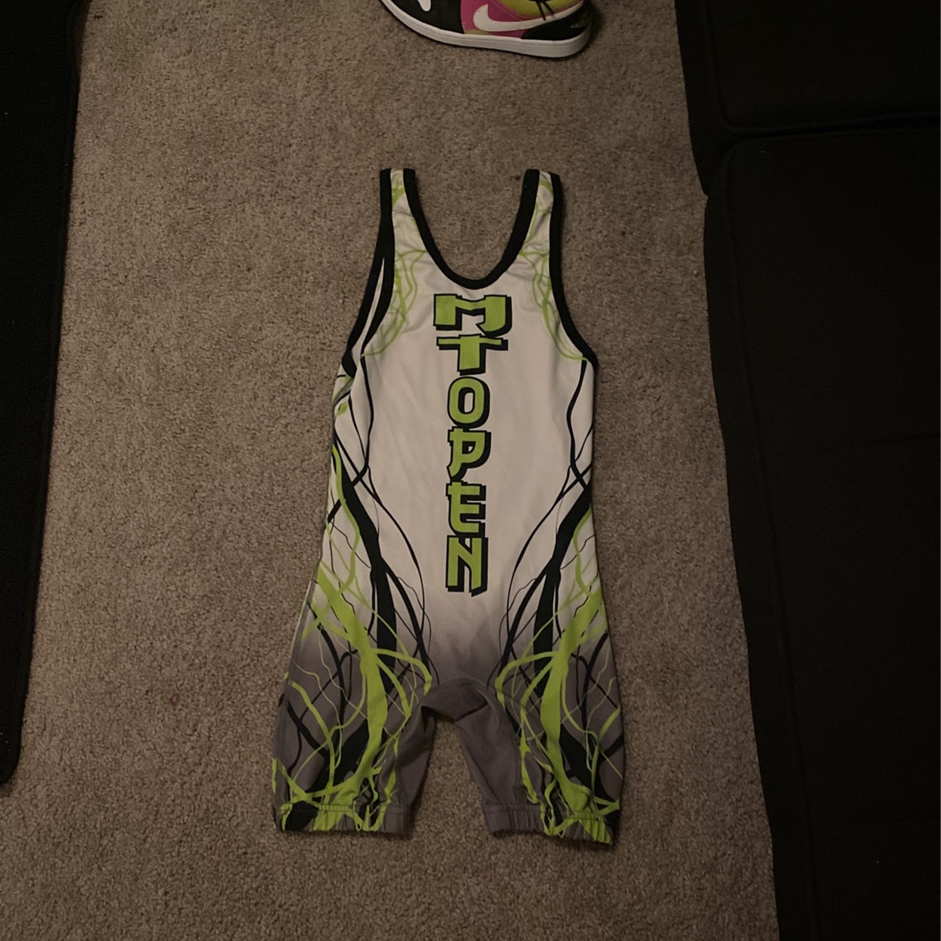 S Electric Green Bull Singlet
