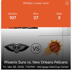 Suns Vs Pelicans 3/6