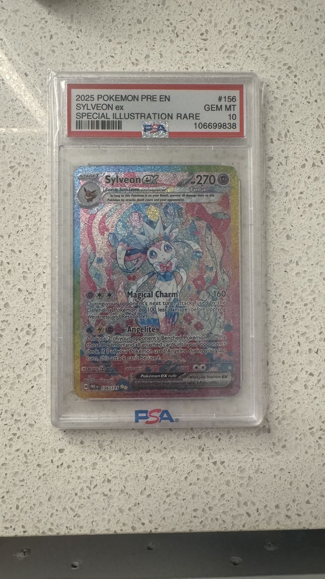 Pokemon 2025 Sylveon ex 156/131 SIR Prismatic Evolutions GEM MINT PSA 10