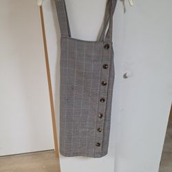 Plaid Button Front Dress