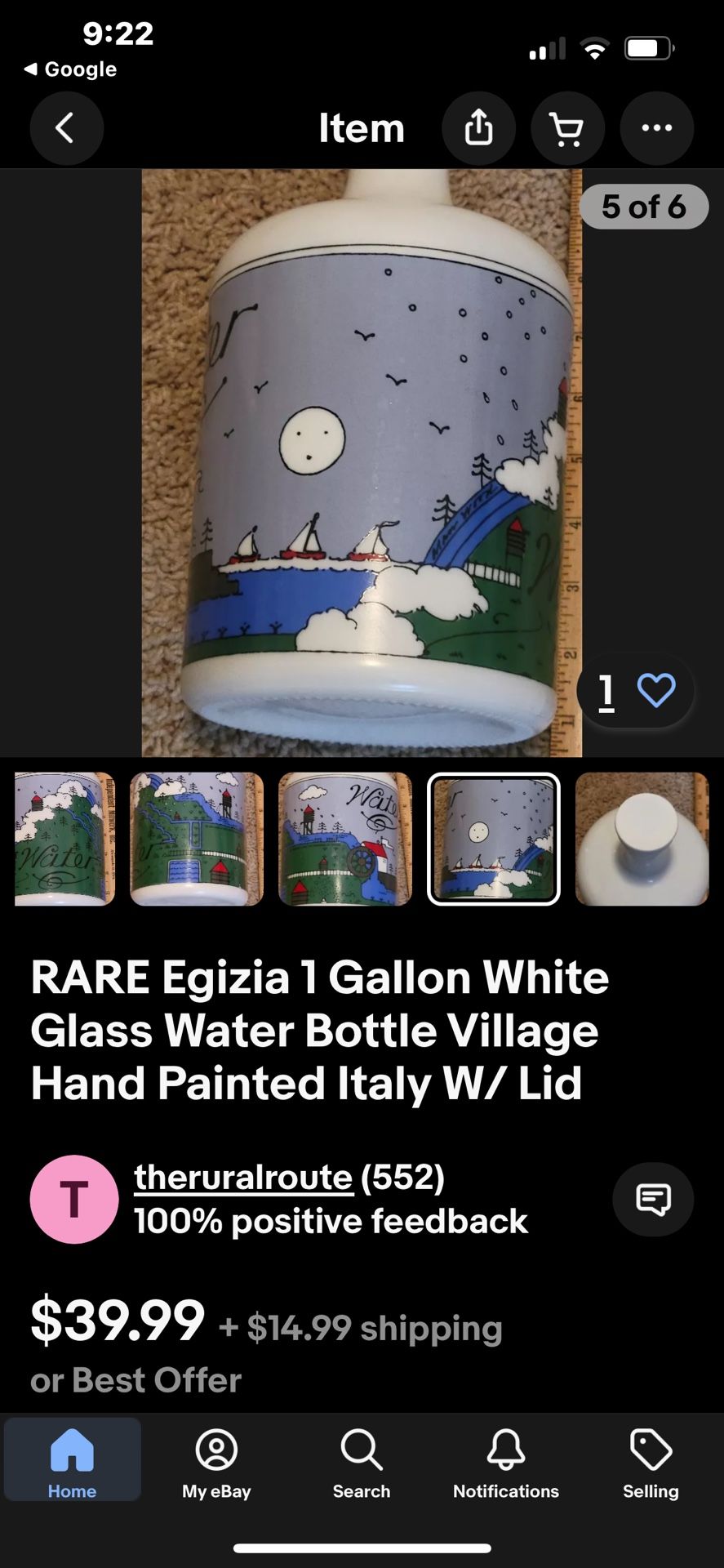 Antique Water Bottle Or Milk Jug