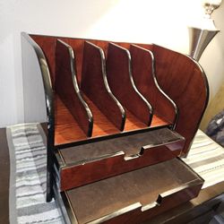 Desk Organizer Wood Box Table/Secretary Hutch 