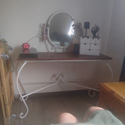 A Really Cute A Vanity Real Wood Top