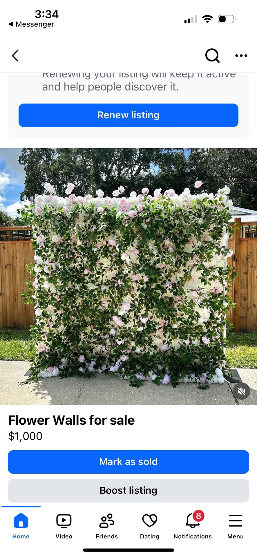 Flower Backdrop Wall