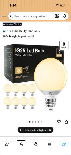 Brand new round decorative light bulbs- Amazon