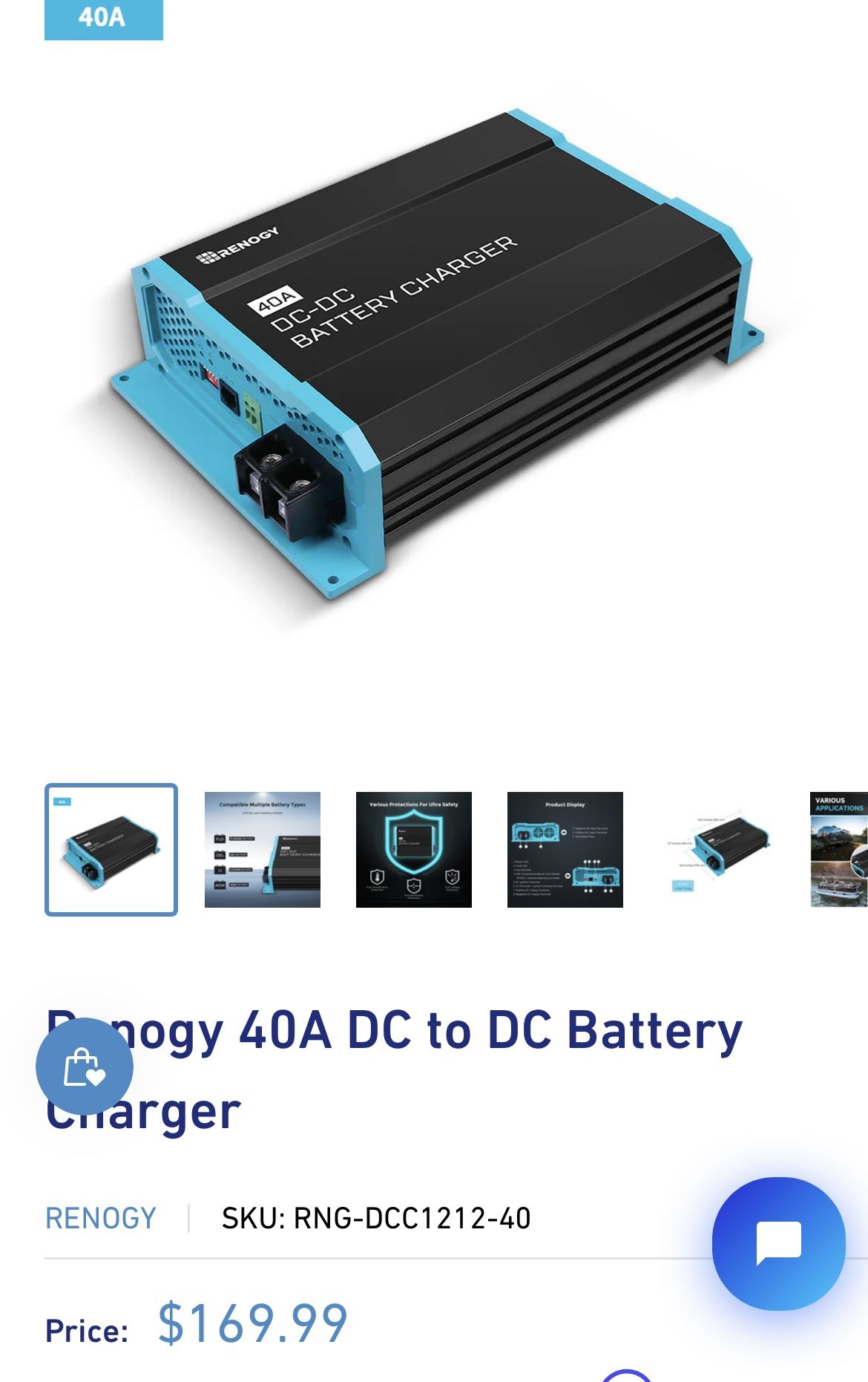 Renogy DC To DC 40A Battery Charger