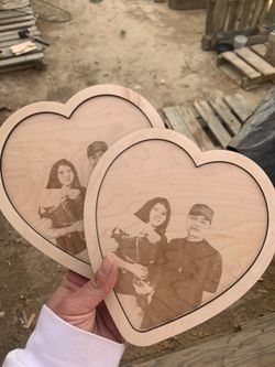 Laser Engraved Photos on Wood