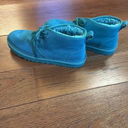 UGG Emerald Green Neumel Chukka Suede Leather Boots