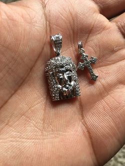 Jesus pendant with small cross