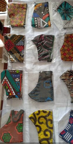 Unisex African print face masks - Buy 10 pieces for $65