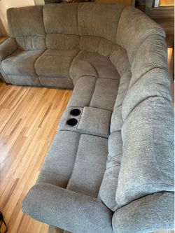 Gray Reclining Sofa